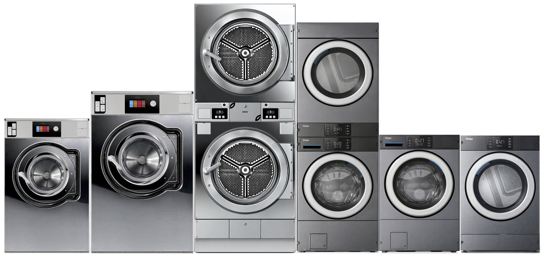 The complete Haier commercial laundry range from Laundritek